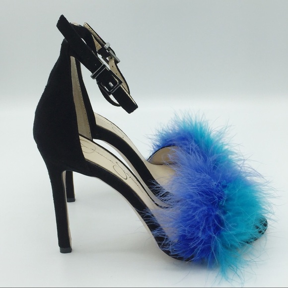 Jessica Simpson Shoes - Jessica Simpson Teal Feather Summer Heel Sandal